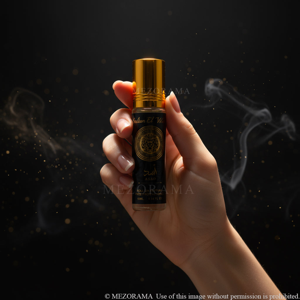 Powerful Oriental Charisma, Asad, Concentrated Musk Unisex, Alcohol-Free Roll-On, 10 ml