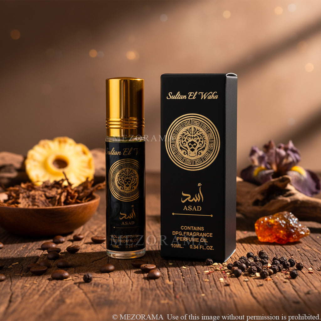 Kraftvoller orientalischer Charme, Asad, Unisex-Moschuskonzentrat, alkoholfreier Roll-On, 10 ml