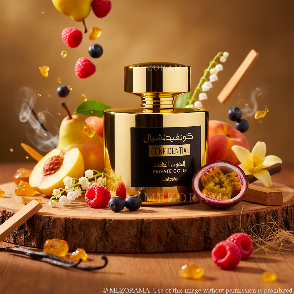 Exotisch-fruchtiger Duft, Confidential Private Gold, Unisex, Eau de Parfum, 100 ml