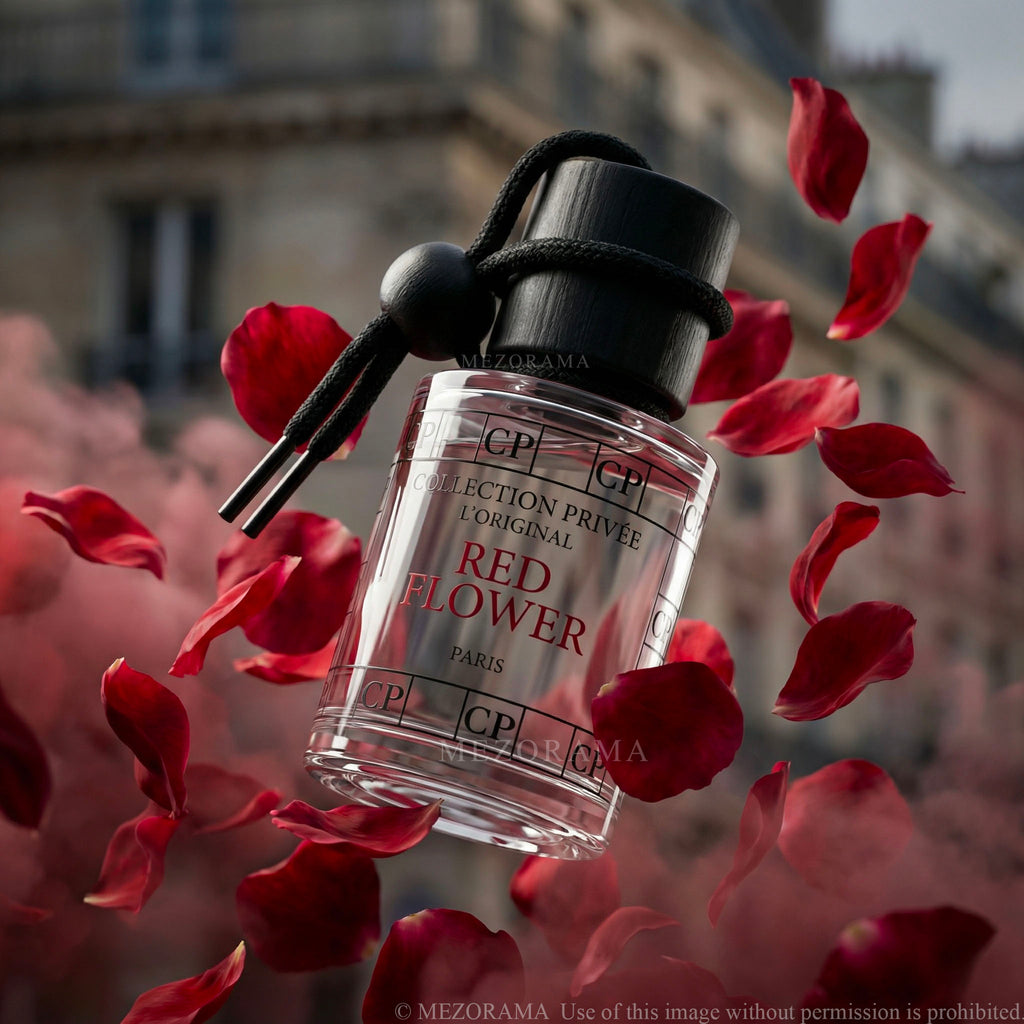 Auto-Lufterfrischer, rote Blume, Hängediffusor, 10 ml