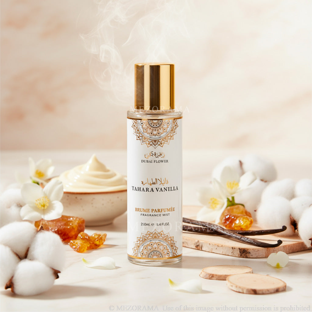 Musc Blanc Linge Frais, Tahara Vanilla, Parfümierter Nebel, 250 ml