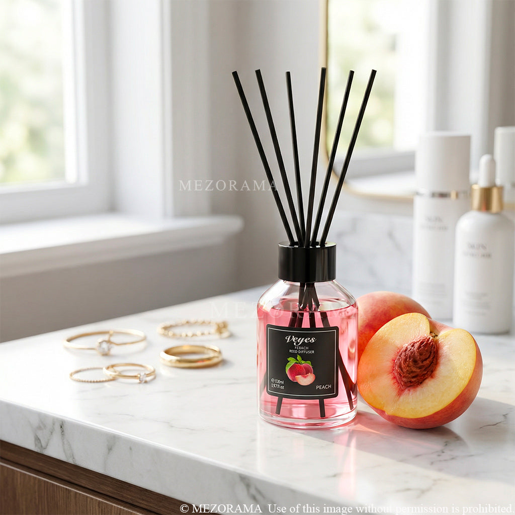 Diffusoren Intensive Gourmet-Atmosphäre, Veyes Diffusor, Himbeere & Vanille, Dekorativer Raumduft, 110 ml